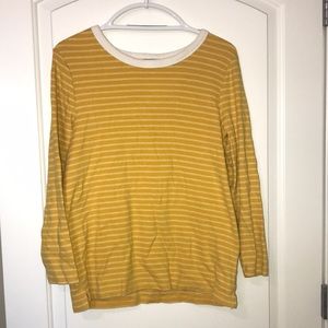 old navy yellow striped long sleeve
